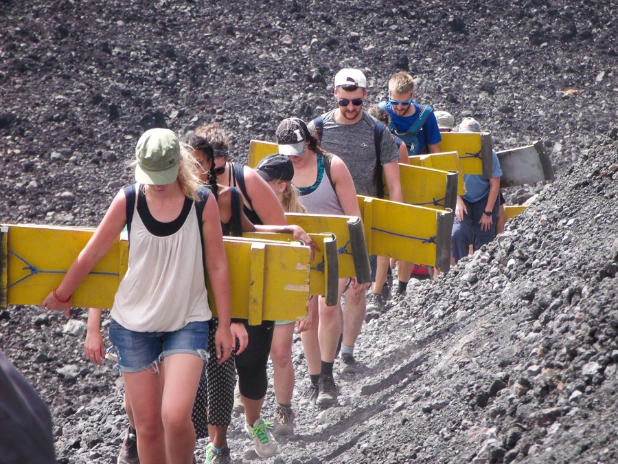 Volcano Boarding in Leon, Nicaragua