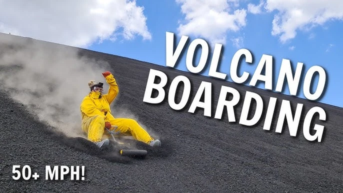 Volcano Boarding in Leon